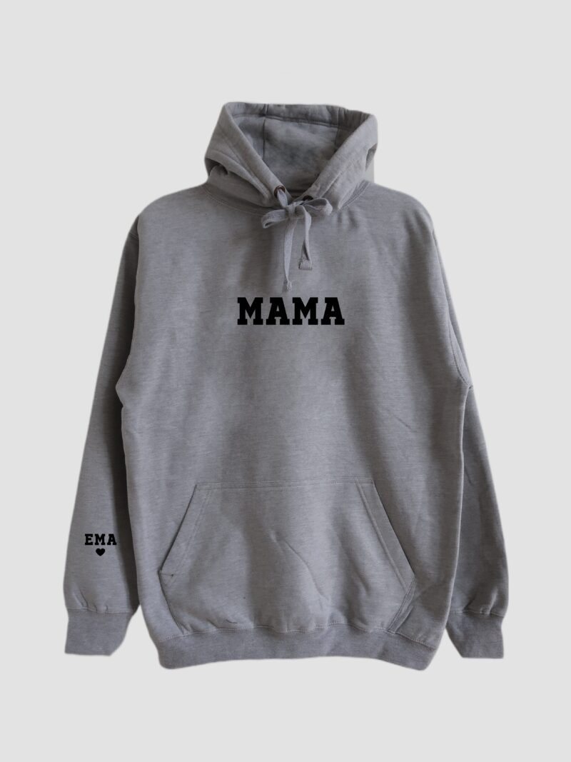 SALE - Ťažká mikina unisex MAMA/TATO s menami detí (Veľ. M)