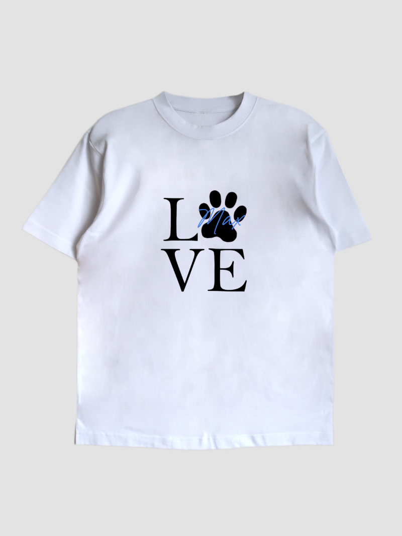 Unisex tričko LOVE s menom zvieratka