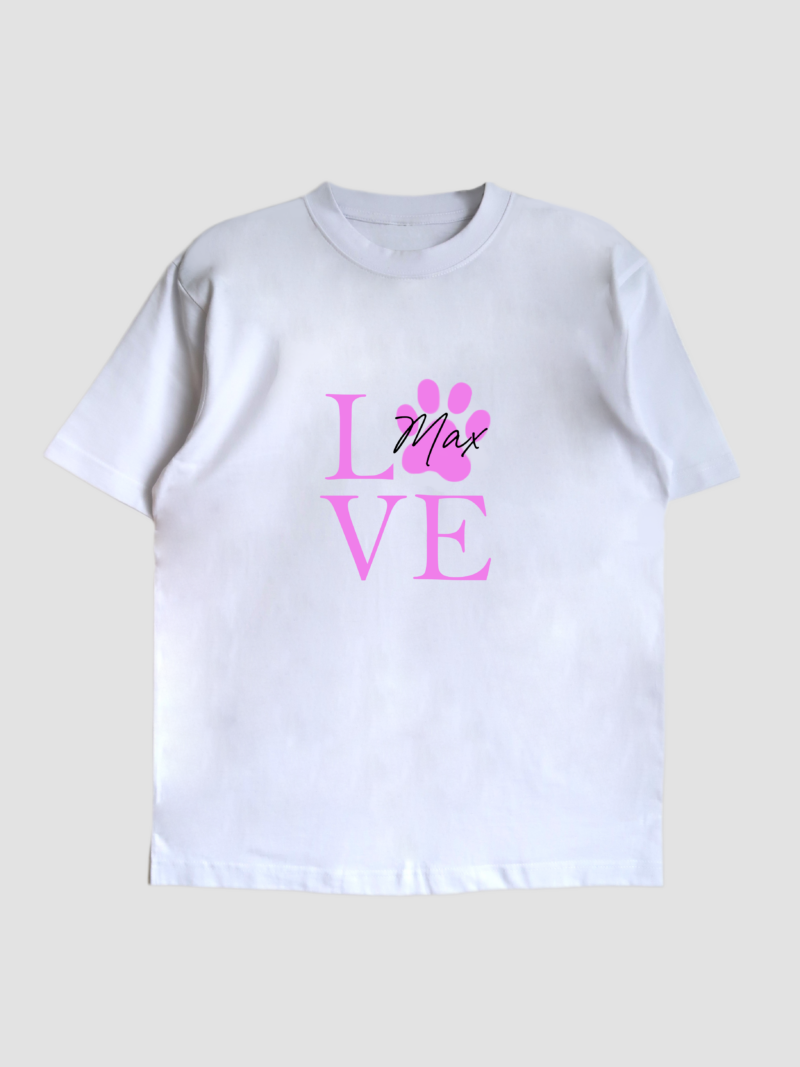 Unisex tričko LOVE s menom zvieratka